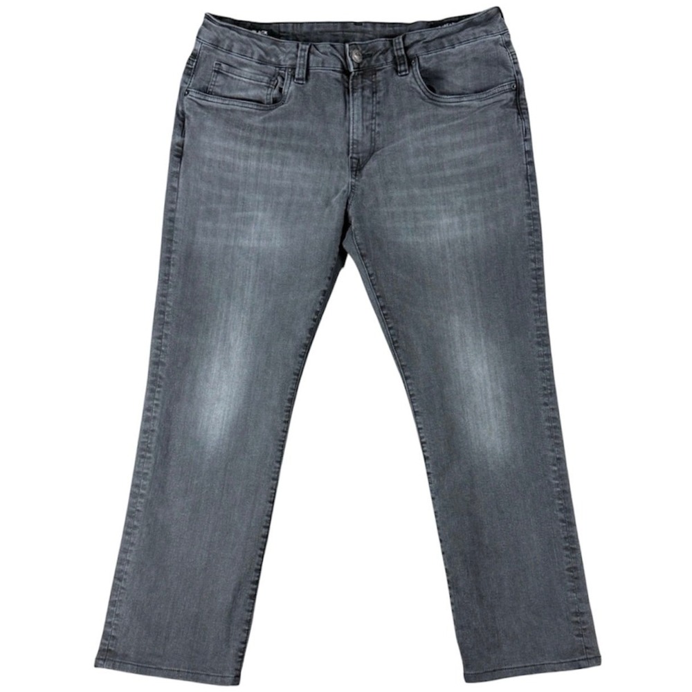 Buffalo David Bitton Mens 36x32 Six Straight Leg Jeans Faded Black Stretch Denim